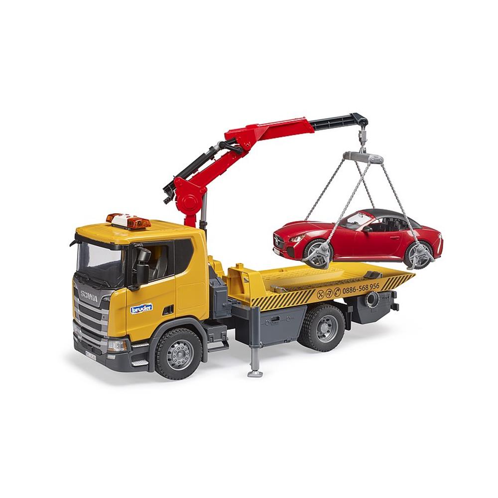 Bruder 03552 - Scania Super 560R Abschlepp-LKW, mit Light & Sound Modul und BRUDER Roadster