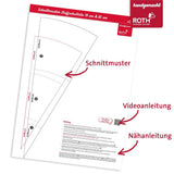 Roth Schultüte-DIY-Set Schnittmuster mit Schultüten-Rohling, 70 cm, rund, Rot(h)-Spitze