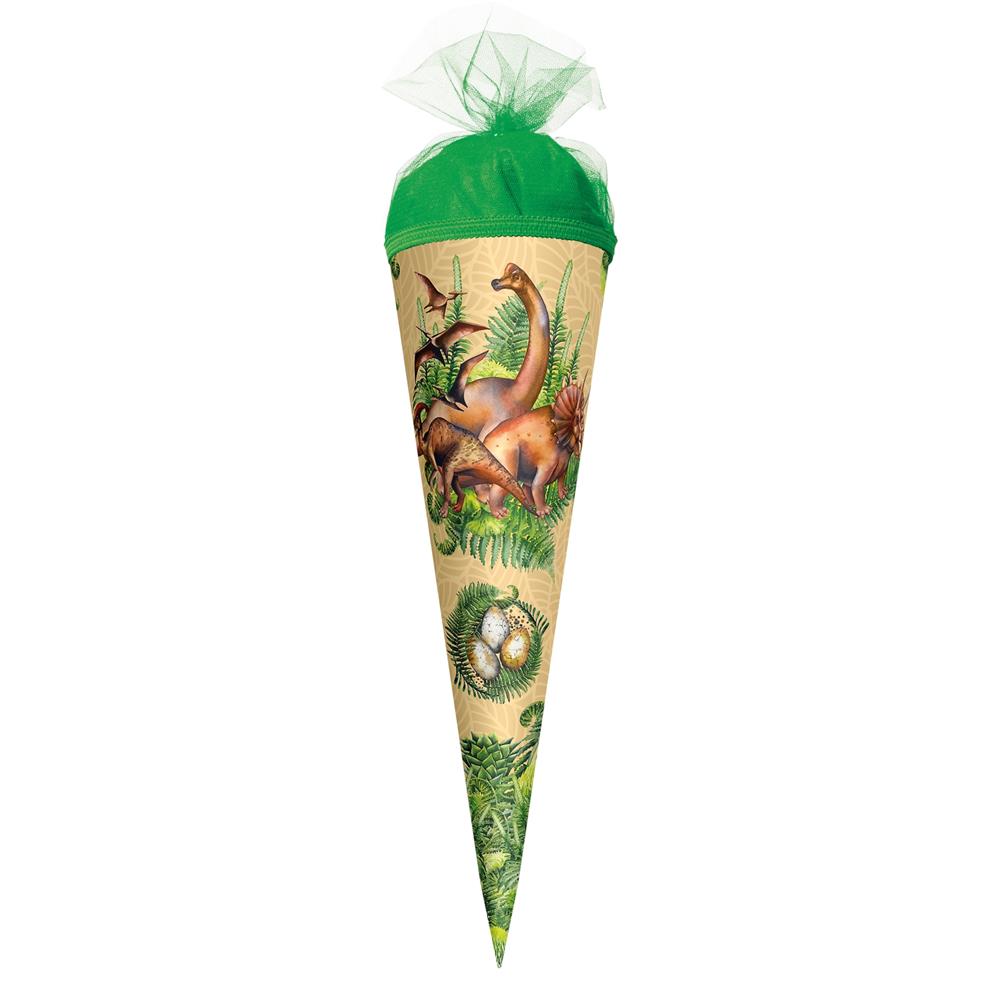 Roth Schultüte Dinosaurier Veganosaurus, 35cm, rund, Tüllverschluss
