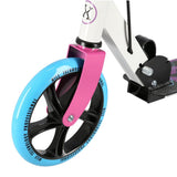 NILS EXTREME HM0107 City Scooter Weiß-Pink, Freizeitroller, ABEC-7, Handbremse, bis 100 kg