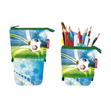 Roth Federmäppchen Fußball - 2in1 Mäppchen & Stiftebecher für Schule