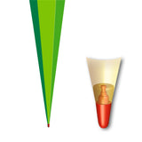Roth Schultüte-Rohling/Basteltüte, grün, 85cm, eckig, Rot(h)-Spitze, ohne Verschluss