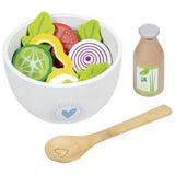 goki Salat Set Vitalbowl – Holz- und Filzspielzeug 24-teilig, für Kinder ab 3 Jahren