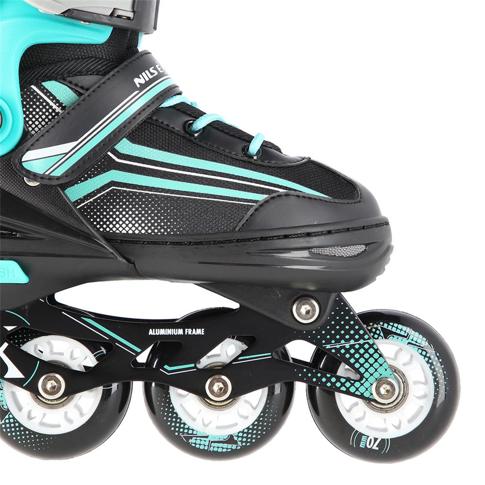 NILS EXTREME NH18190 2in1 Inliner Schlittschuhe Kinder Gr. 29-33, Schwarz-Blau, verstellbar