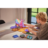 Cleverclixx Geometrie-Bausatz in Pastellfarben 45 Teile, geometrische Bausteine, Magnetspielzeug