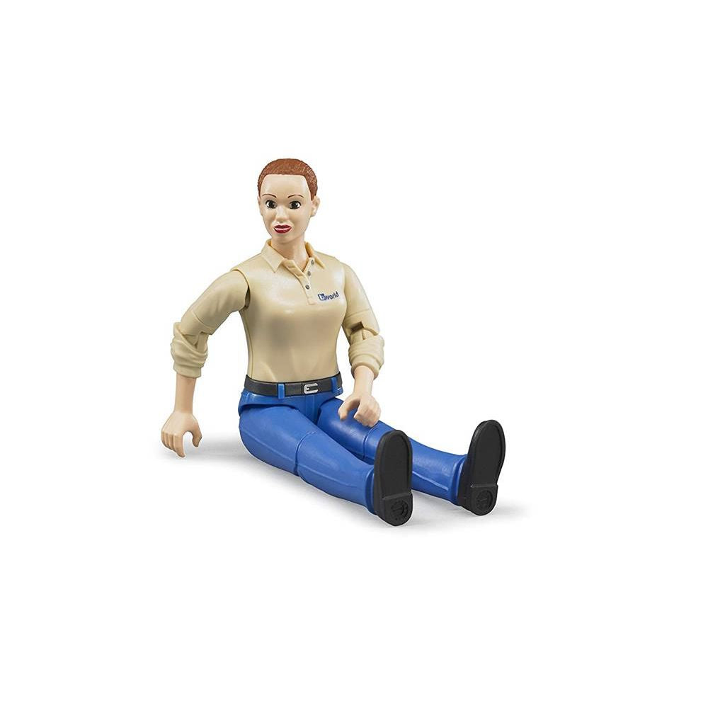 Bruder 60408 - bworld Frau mit hellem Hauttyp und blauer Hose