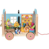 goki Bauwagen Spirit – Holzspielzeug mit Zubehör, für Kinder ab 3 Jahren