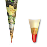 Roth Schultüte Traktor, 70cm, rund, Rot(h)-Spitze, Filzverschluss