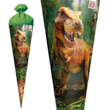 Roth Schultüte Dinosaurier T-Rex, 70cm, rund, Rot(h)-Spitze, Filzverschluss, mit Sound