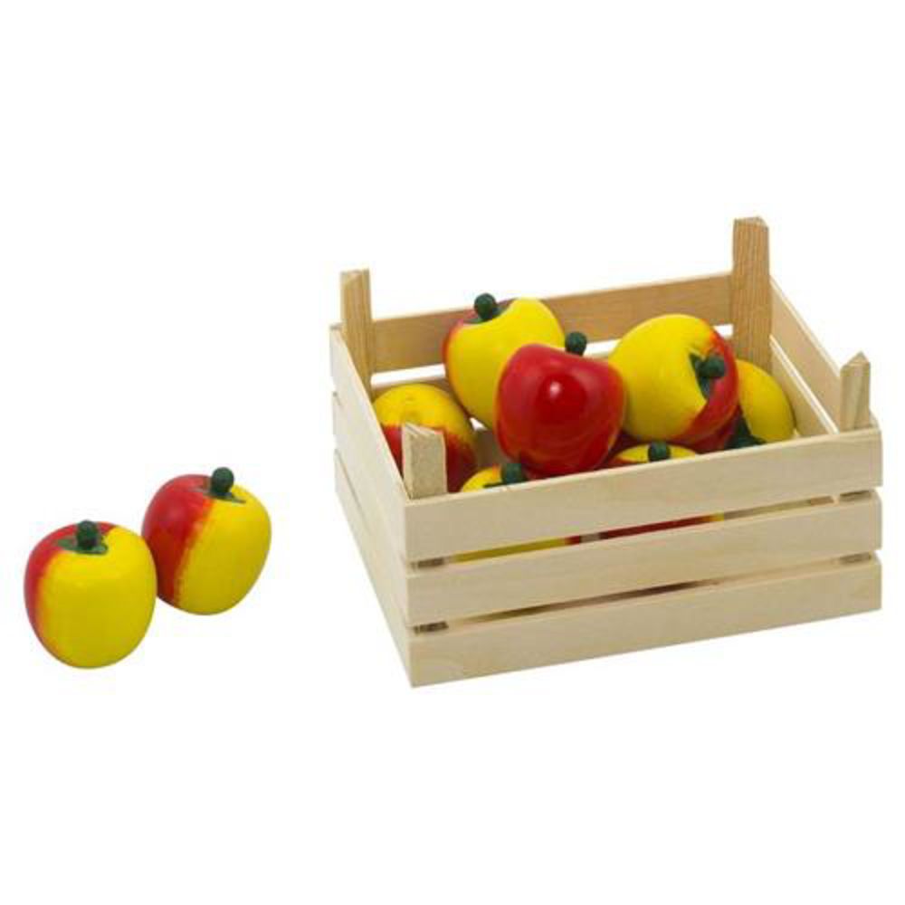 Goki Äpfel in Obstkiste - Zubehör für Kaufladen