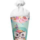 Roth Schultüte Eule Lieselotte, 70cm, rund, Rot(h)-Spitze, Filzverschluss