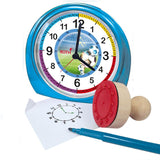 Roth Kinderwecker Fußball Set – Lernwecker mit Stempel zum Uhrzeit lernen