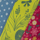 Roth Geschenktuch 3er Set X-Mas Furoshiki nachhaltig 2x 50 x 50 cm, 1x 80 x 80 cm