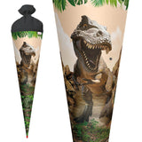 Roth Schultüte Dinosaurier Tyrannosaurus, 70cm, rund, Rot(h)-Spitze, Filzverschluss, mit Sound