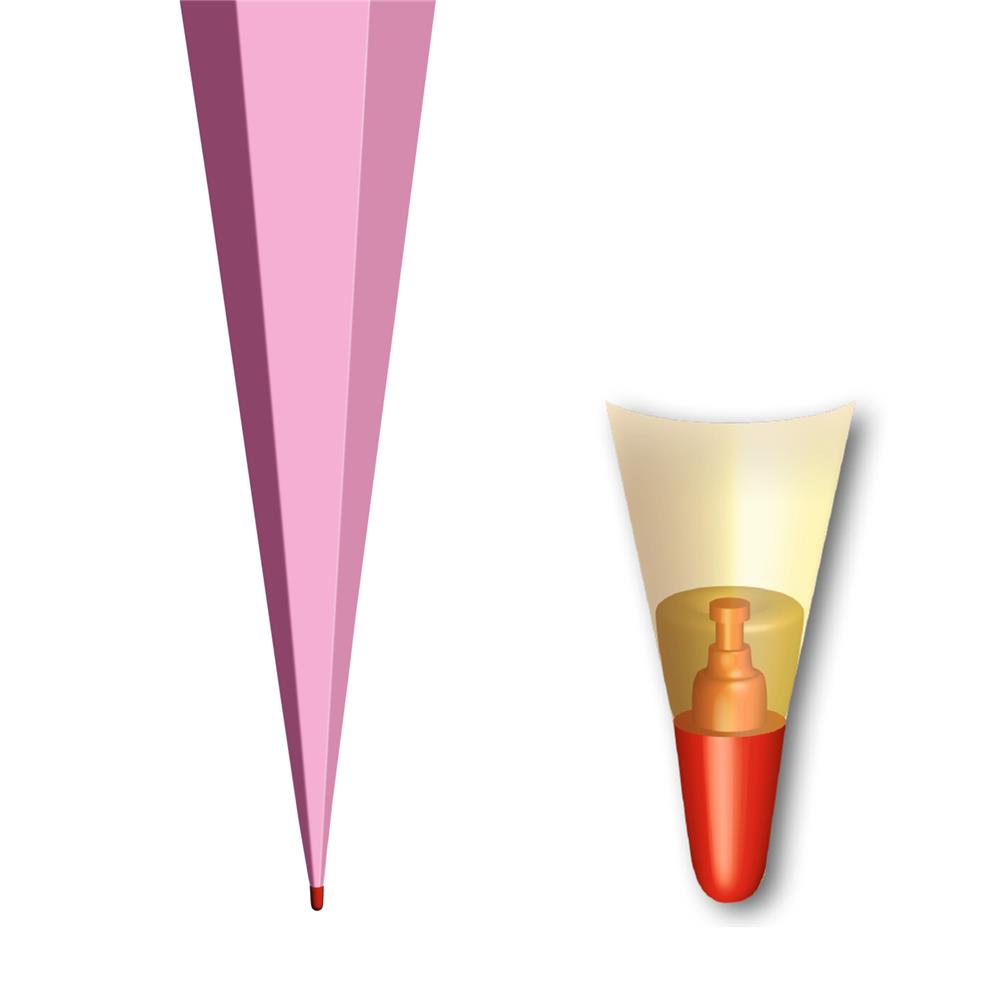 Roth Schultüte-Rohling/Basteltüte, rosa, 85cm, eckig, Rot(h)-Spitze, mit Tüllverschluss