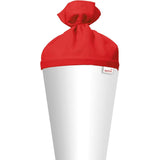 Roth Schultüte-Rohling/Basteltüte, weiß, 70cm, rund, Rot(h)-Spitze, mit Filzverschluss (rot)