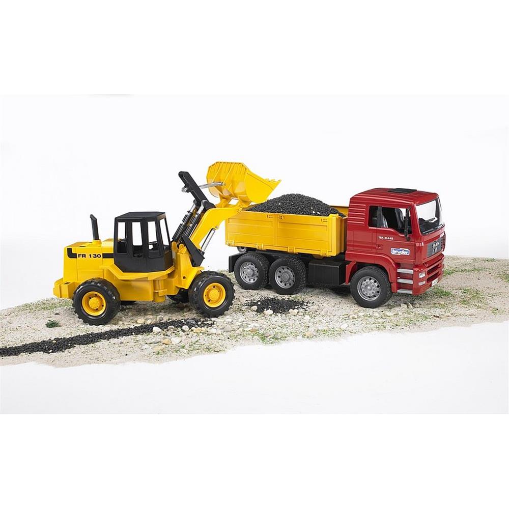 Bruder 02752 - MAN TGA Kipp-LKW mit Gelenkradlader FR 130, 1:16
