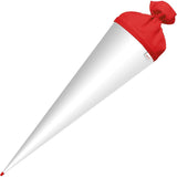 Roth Schultüte-Rohling/Basteltüte, weiß, 70cm, rund, Rot(h)-Spitze, mit Filzverschluss (rot)