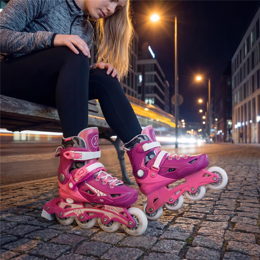 NILS EXTREME NA1055 BLAZE Inlineskates Inliner Kinder Gr. 35-38, Rosa, größenverstellbar