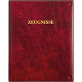 Roth Zeugnismappe Ringbuch A4 Dunkelrot, wattierter Einband, goldene Schrift, ohne Einlagen