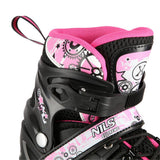 NILS EXTREME NH10905 4in1 LED Inliner Schlittschuhe Rollschuhe Gr. 31-34, Rosa, verstellbar