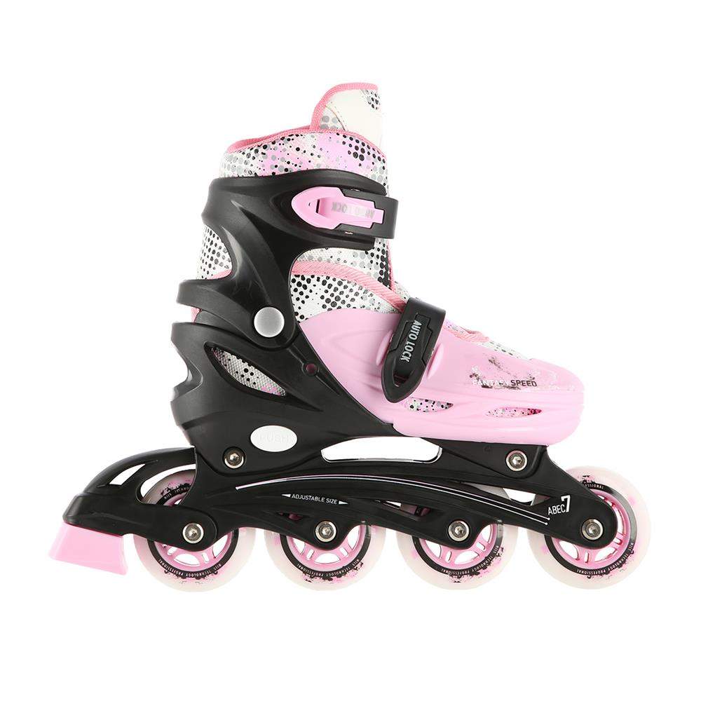 NILS EXTREME NH18331 4in1 Inliner Schlittschuhe Rollschuhe Gr. 35-38, Rosa, verstellbar