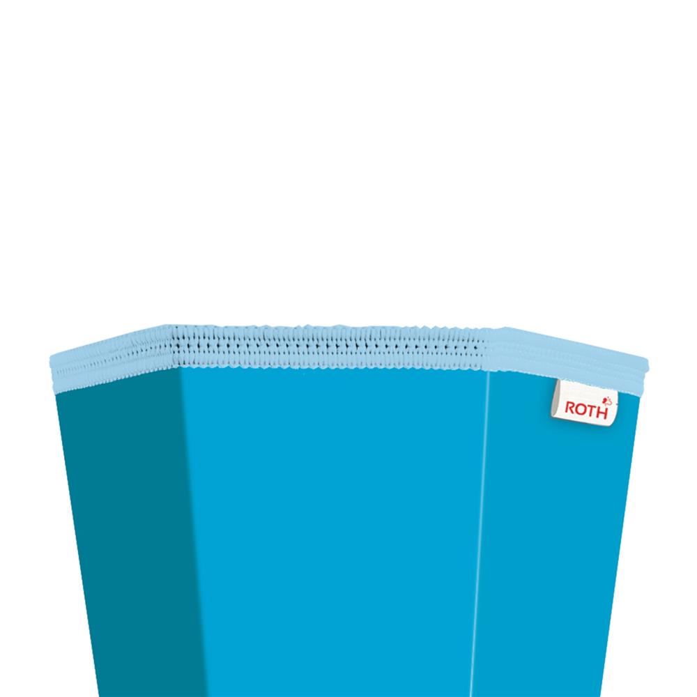 Roth Schultüte-Rohling/Basteltüte, pazifikblau, 85cm, eckig, Rot(h)-Spitze, ohne Verschluss