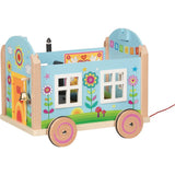 goki Bauwagen Spirit – Holzspielzeug mit Zubehör, für Kinder ab 3 Jahren