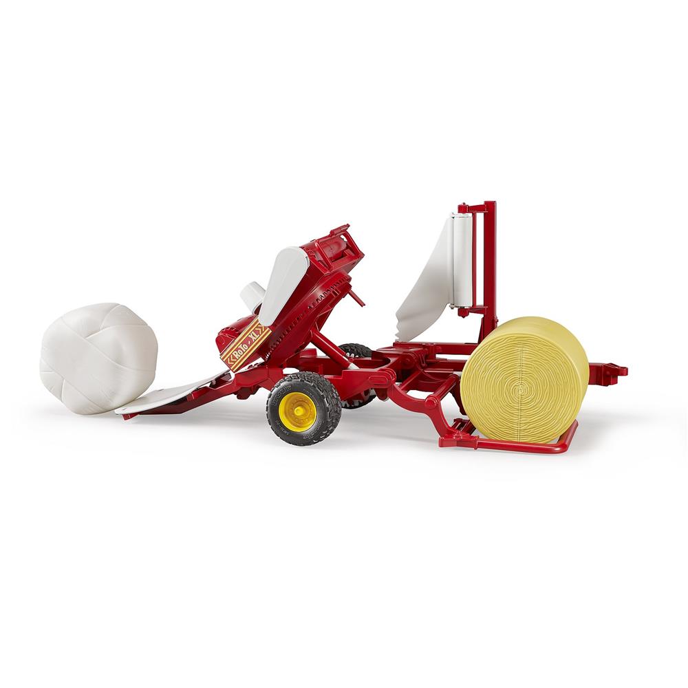 Bruder 02122 - Ballenwickler mit ockerbraunem und schwarzem Rundballen