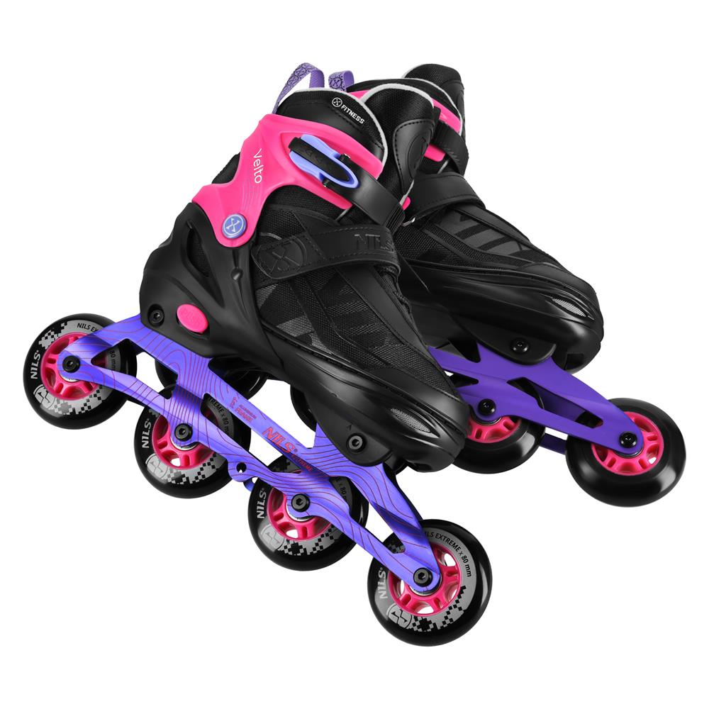 NILS EXTREME NA684 VELTO Inlineskates Inliner Gr. 42-45, Rosa, größenverstellbar