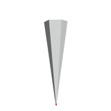 Roth Schultüte-Rohling/Basteltüte, grau, 85cm, eckig, Rot(h)-Spitze, ohne Verschluss