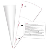 Roth Schultüte-DIY-Set Schnittmuster mit Schultüten-Rohling, 70 cm, rund, Rot(h)-Spitze