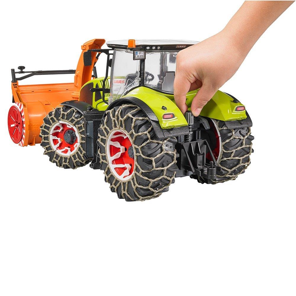 Bruder 03017 - Claas Axion 950 mit Schneeketten und Schneefräse