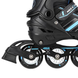 NILS EXTREME NH18191 2in1 Inliner Schlittschuhe Kinder Gr. 29-33, Schwarz-Blau, verstellbar