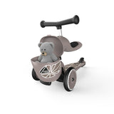 Scoot & Ride Highwaykick 1 Lifestyle, brown lines - Kinderroller mit Aufbewahrungsbox