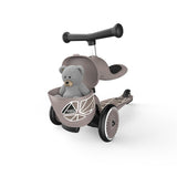 Scoot & Ride Highwaykick 1 Lifestyle, brown lines - Kinderroller mit Aufbewahrungsbox