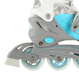 NILS EXTREME NH18331 4in1 Inliner Schlittschuhe Rollschuhe Gr. 35-38, Blau, verstellbar
