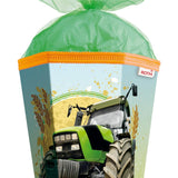 Roth Schultüte Traktor, 85cm, eckig, Rot(h)-Spitze, Tüllverschluss