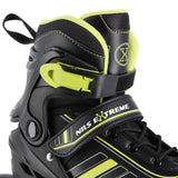 NILS EXTREME NH18191 2in1 Inliner Schlittschuhe Kinder Gr. 34-38, Schwarz-Limettengrün, verstellbar