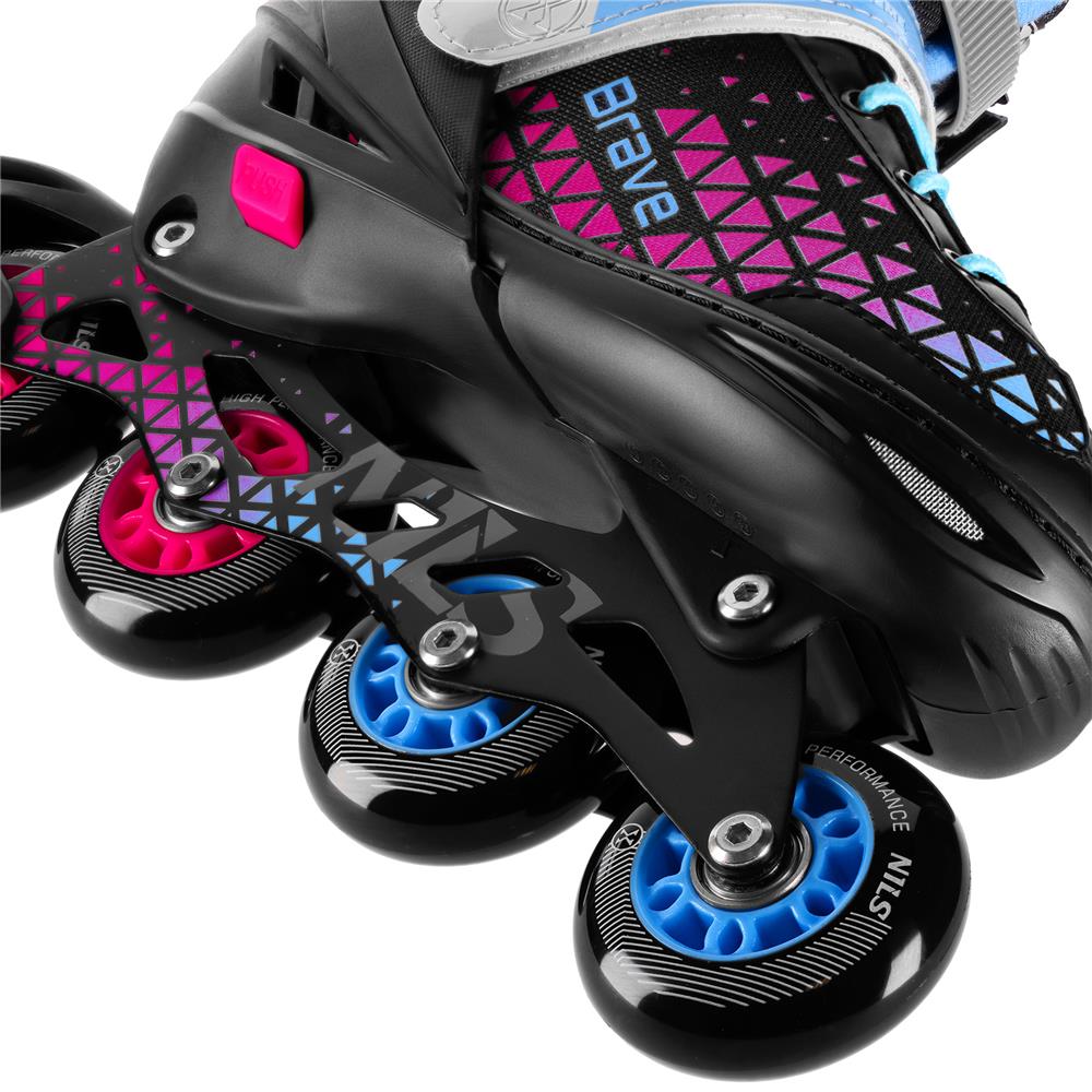 NILS EXTREME NH18190A BRAVE 2in1 Inliner Schlittschuhe Kinder Gr. 34-38, Rosa, verstellbar