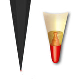 Roth Schultüte-Rohling/Basteltüte, schwarz, 85cm, eckig, Rot(h)-Spitze, mit Tüllverschluss (orange)