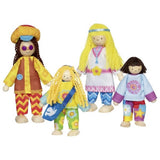 goki Biegepuppen Familie Love & Harmony – Holzspielzeug mit flexiblen Gliedmaßen, für Kinder ab 3 Jahren