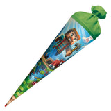 Roth Schultüte Block Game, 70cm, rund, Rot(h)-Spitze, Filzverschluss