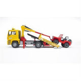 Bruder 02750 - MAN TGA Abschlepp-LKW mit Geländewagen, 1:16
