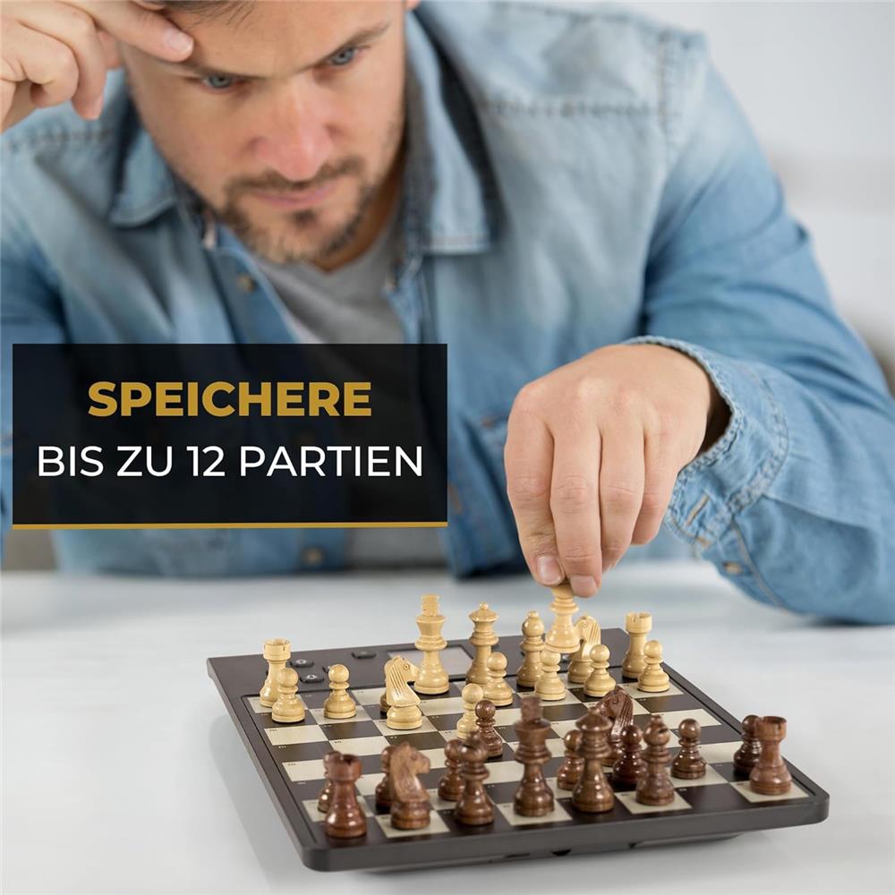 MILLENNIUM M818 ChessGenius Pro Wood Edition – Schachcomputer mit Echtholzfiguren