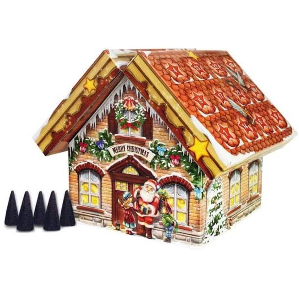 Roth Räucherkerzen-Adventskalender Haus der Düfte – 24 Düfte im dekorativen Räucherhäuschen