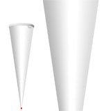 Roth Schultüte-Rohling/Basteltüte, weiß, 70cm, rund, Rot(h)-Spitze, ohne Verschluss