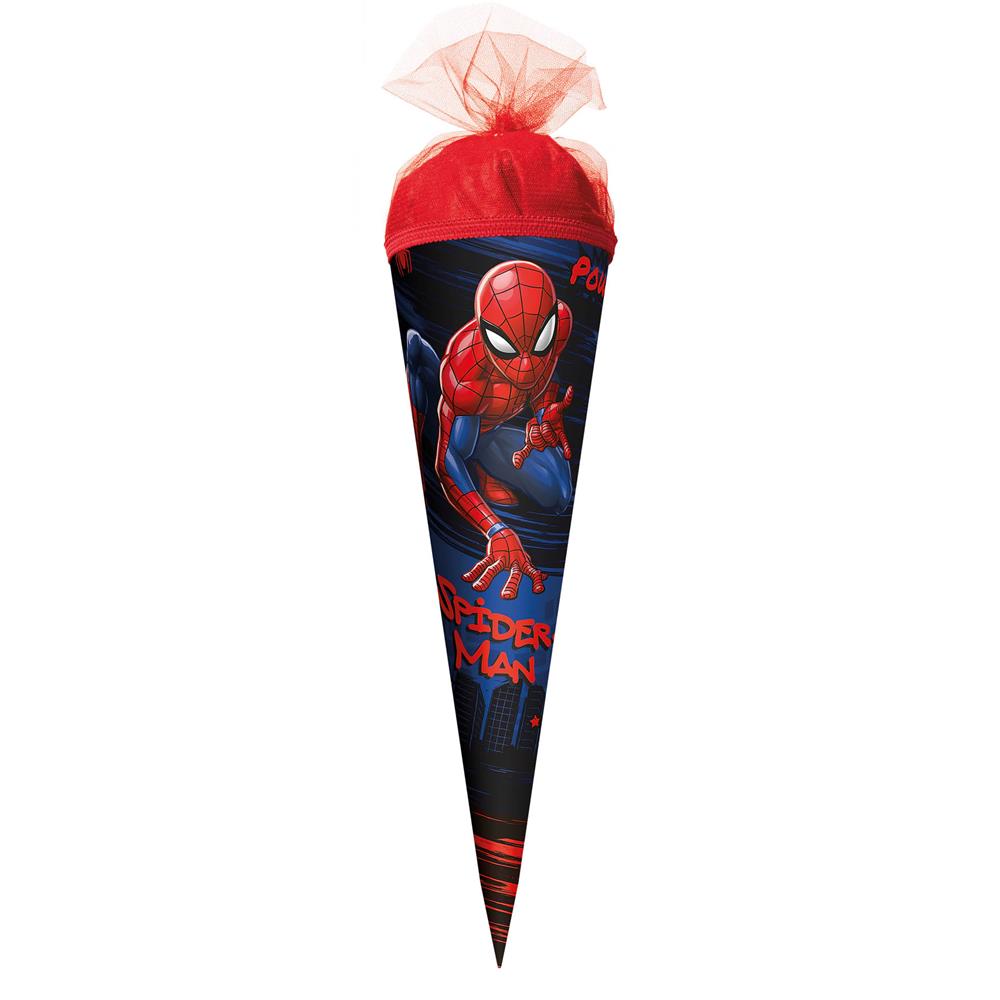 Roth Schultüte Marvel Spiderman, 50cm, rund, Tüllverschluss