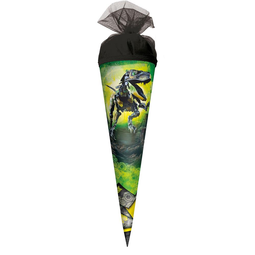Roth Schultüte Dinosaurier Robo-Rex, 22cm, rund, Tüllverschluss