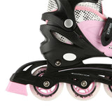 NILS EXTREME NH18331 4in1 Inliner Schlittschuhe Rollschuhe Gr. 31-34, Rosa, verstellbar
